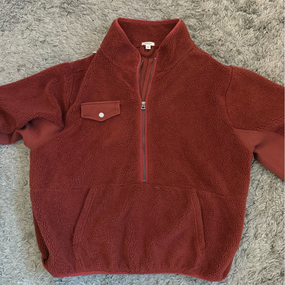 Dylan Deep Red Teddy Jacket